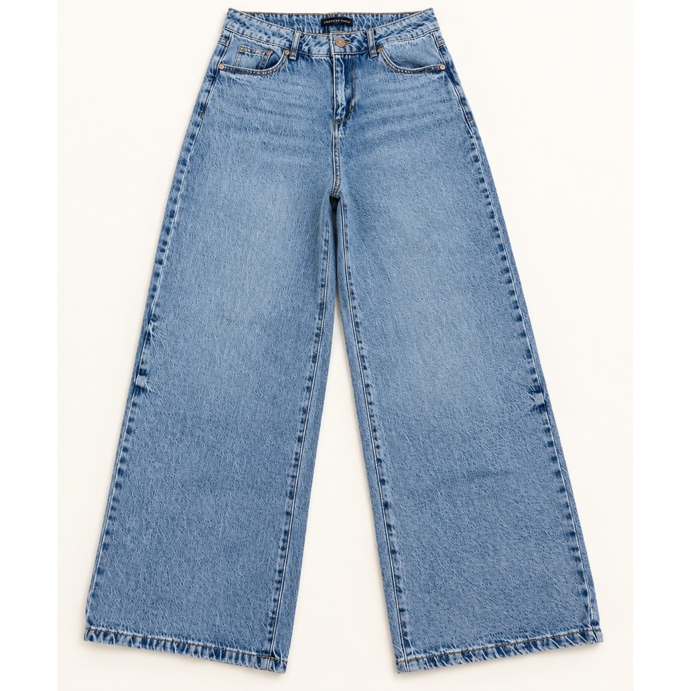 Sincerely Jules Medium Wash High Waisted Wide Leg Jeans Size 5/27